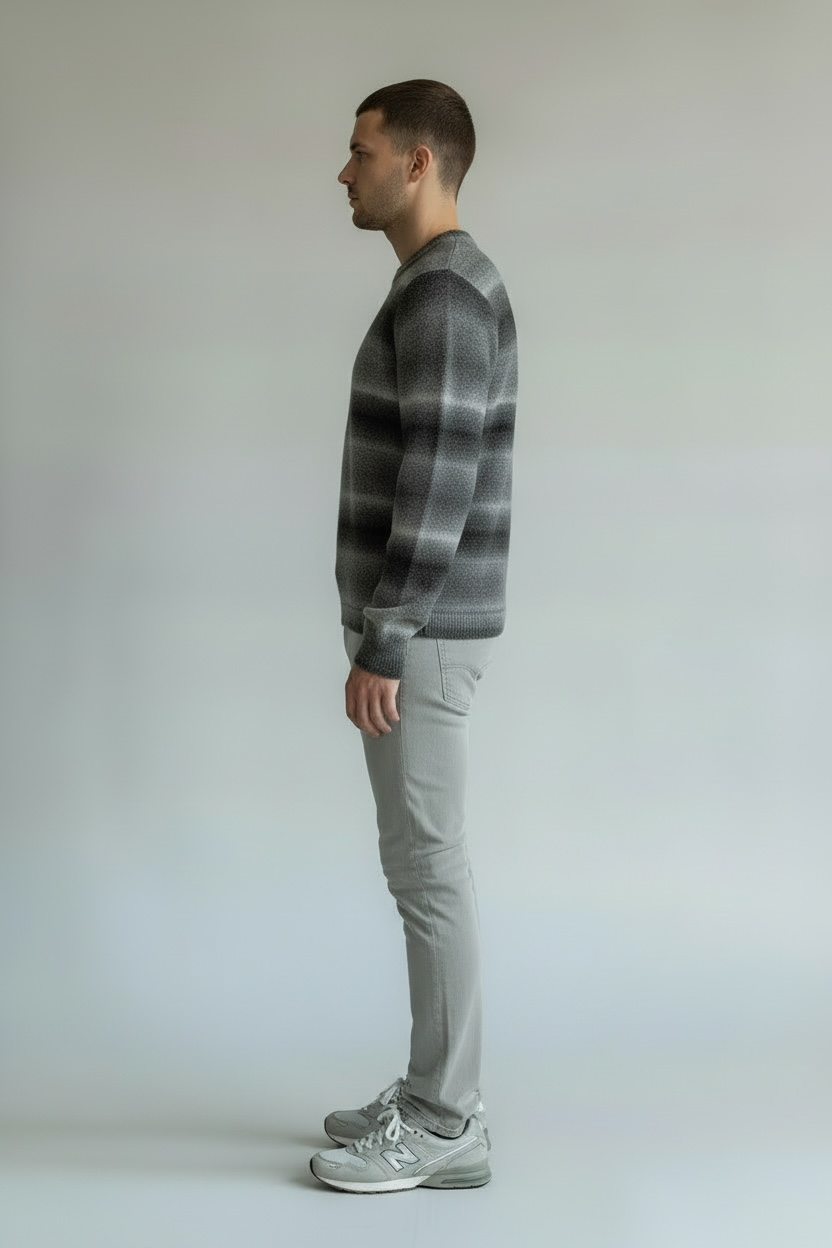 Mohair Knitwear Striped Sweater